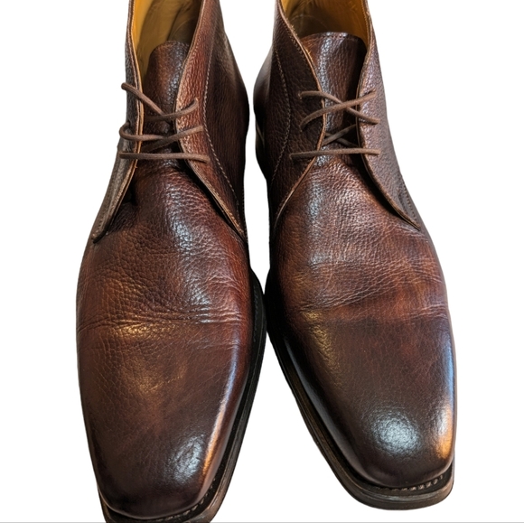 Magnanni Maren Chukka Spain Pebbled Leather Brown Boot...Size 10 - Picture 8 of 13